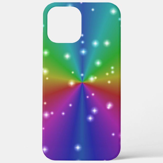Funda De Case-Mate Para iPhone Arcoiris con estrellas (Reverso )
