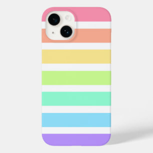 Funda Para iPhone 14 De Case-Mate Arcoiris de bblegum y rayas blancas