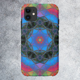 Funda Para iPhone 11 Arcoiris de flores de Kaleidoscope de Mosaica
