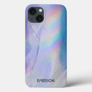 Funda Para iPhone 13 Arcoiris del Relieve metalizado holográfico púrpur