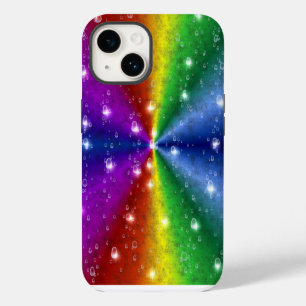 Funda Para iPhone 14 De Case-Mate Arcoiris en leatheroptik de piel de elefante, gota