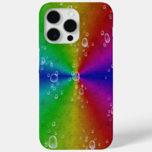 Funda Para iPhone 15 Pro Max Arcoiris en opúsculo de cuero de elefante con gota