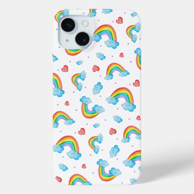Funda De Case-Mate Para iPhone Arcoiris estampado (Reverso )