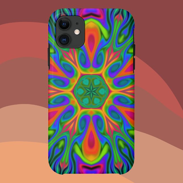 Funda De Case-Mate Para iPhone Arcoiris hippie psicodélico (Subido por el creador)