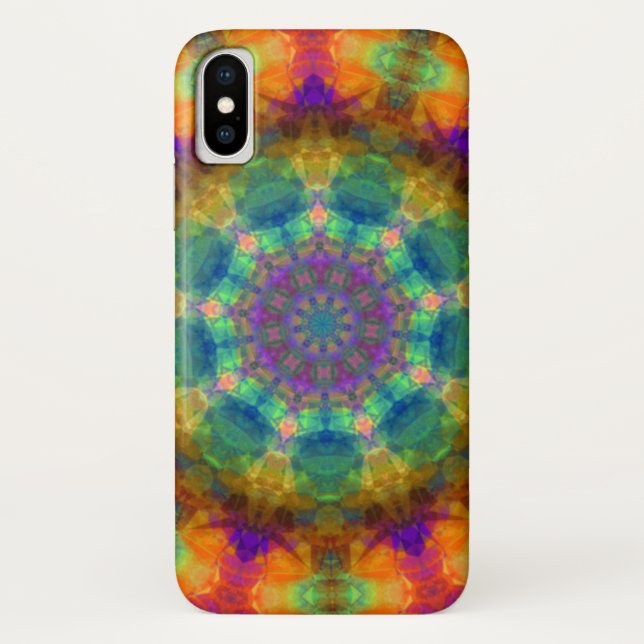 Funda De Case-Mate Para iPhone Arcoiris Kaleidoscope giratorio (Reverso)