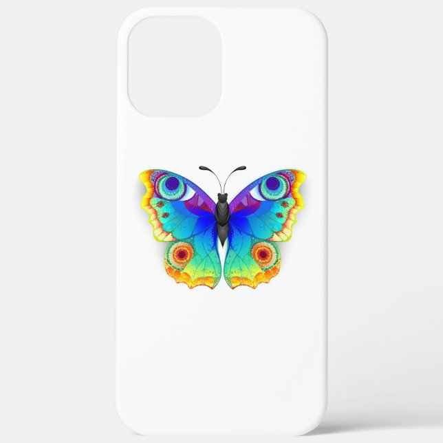 Funda De Case-Mate Para iPhone Arcoiris mariposa Peacock Eye (Reverso )