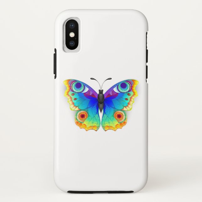 Funda De Case-Mate Para iPhone Arcoiris mariposa Peacock Eye (Reverso)