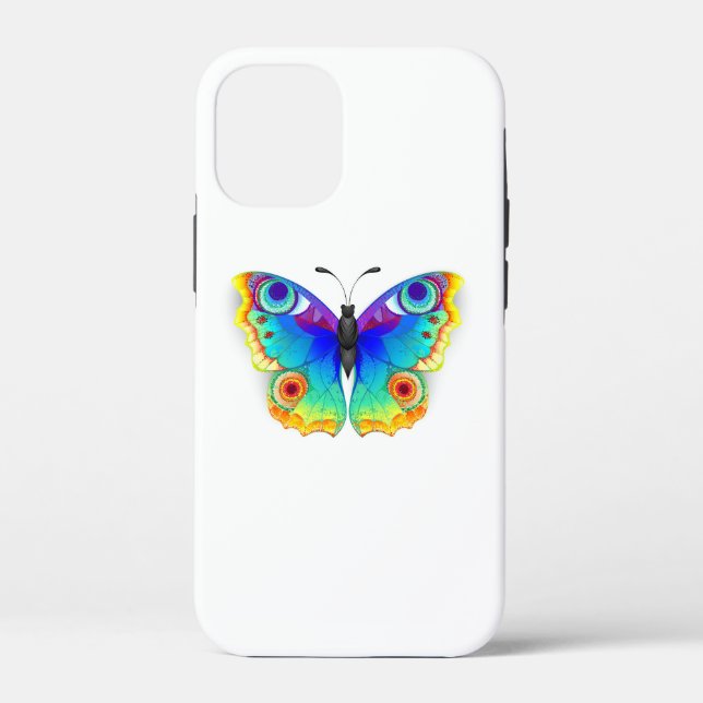 Funda De Case-Mate Para iPhone Arcoiris mariposa Peacock Eye (Reverso )