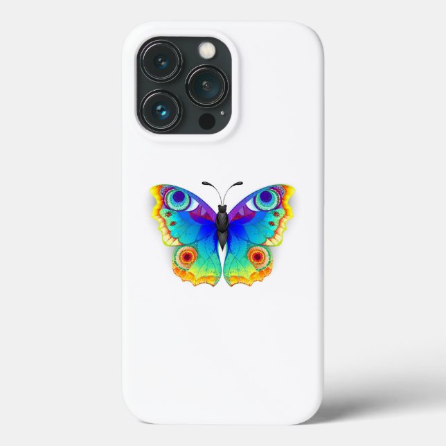 Funda De Case-Mate Para iPhone Arcoiris mariposa Peacock Eye (Reverso )