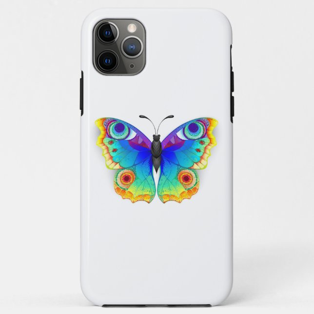 Funda De Case-Mate Para iPhone Arcoiris mariposa Peacock Eye (Reverso)