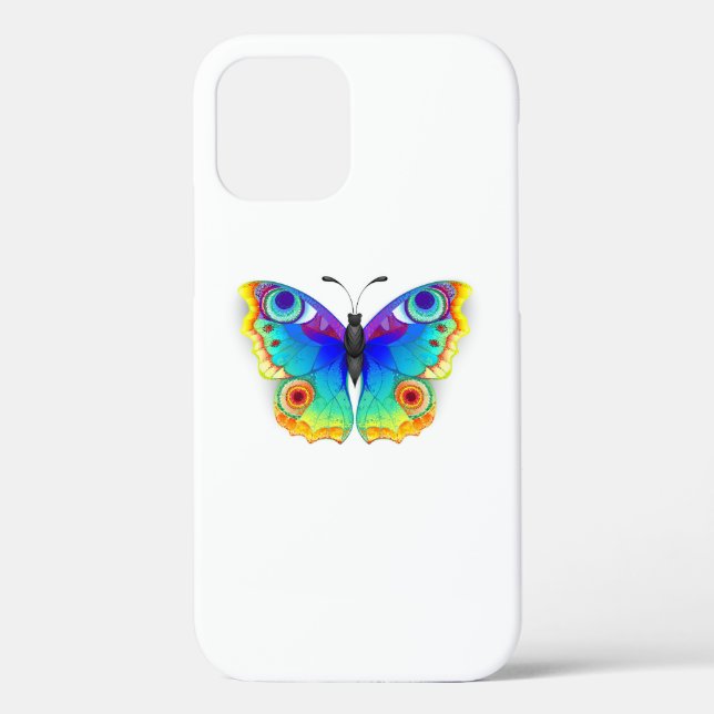 Funda De Case-Mate Para iPhone Arcoiris mariposa Peacock Eye (Reverso )