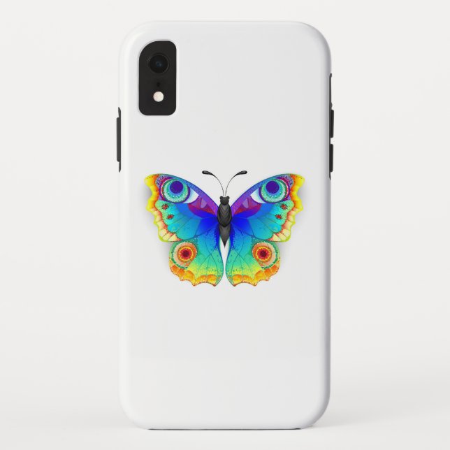 Funda De Case-Mate Para iPhone Arcoiris mariposa Peacock Eye (Reverso)