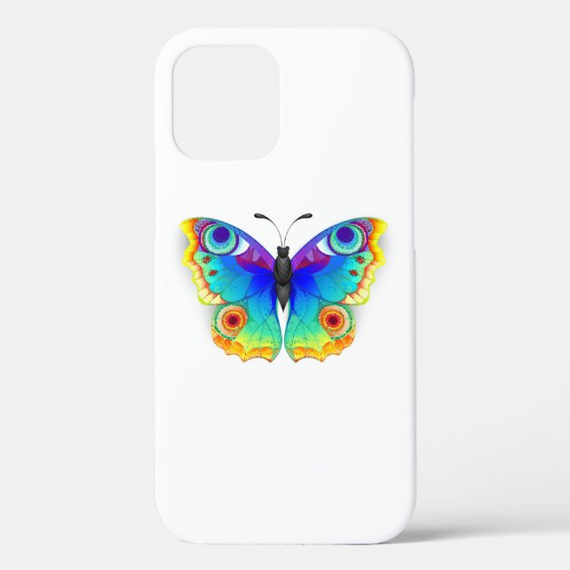 Funda De Case-Mate Para iPhone Arcoiris mariposa Peacock Eye (Reverso )