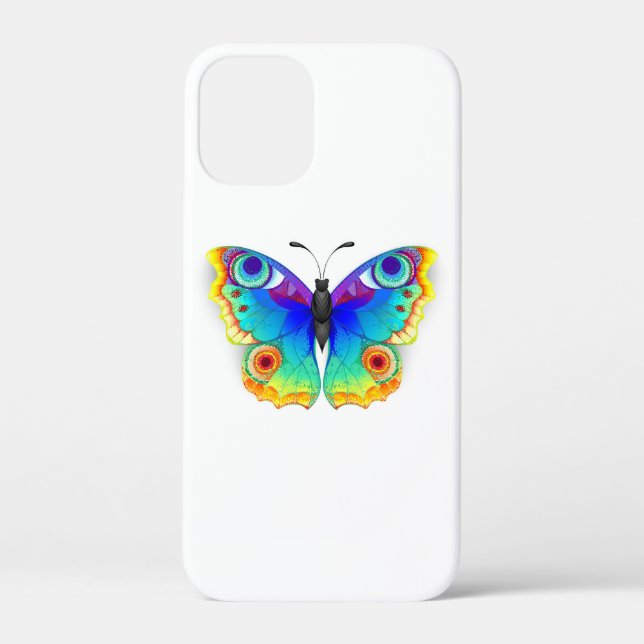 Funda De Case-Mate Para iPhone Arcoiris mariposa Peacock Eye (Reverso )