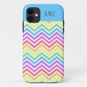 Funda Para iPhone 11 Arcoíris moderno, trendy, fresco con chevron