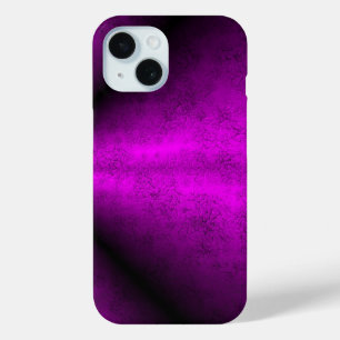 Funda Para iPhone 15 Arcoiris negro rosado en optik de cuero de piel de