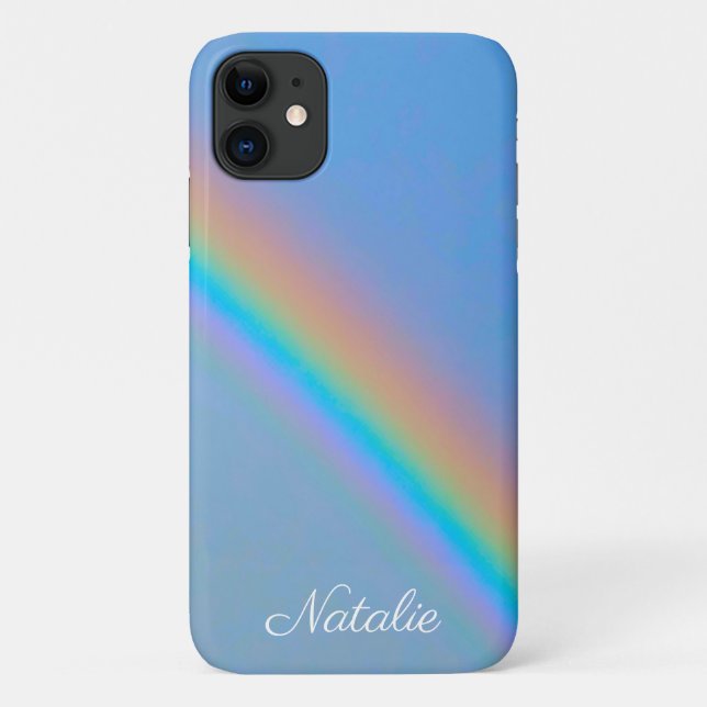 Funda De Case-Mate Para iPhone Arcoiris real natural personalizado (Reverso)