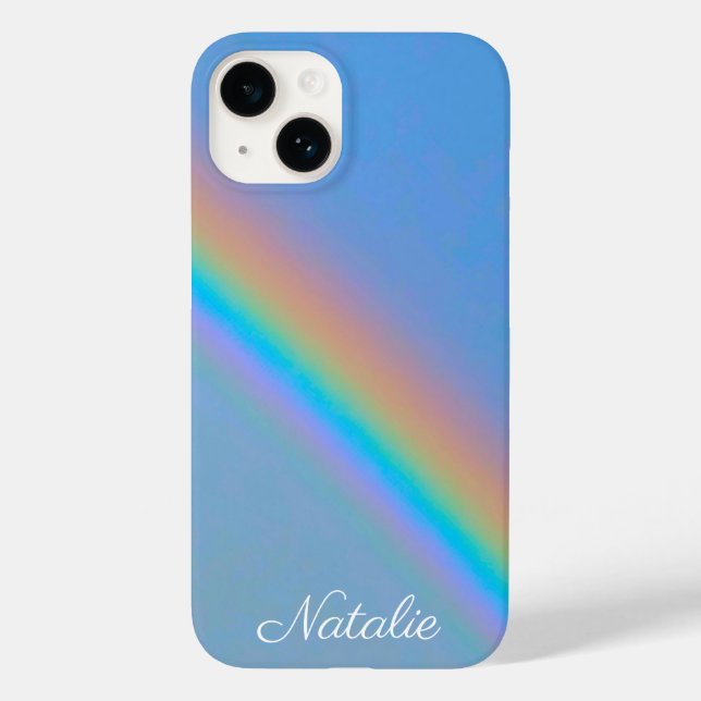Funda De Case-Mate Para iPhone Arcoiris real natural personalizado (Reverso )