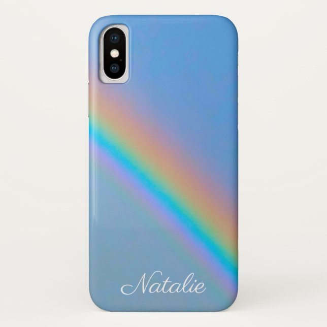 Funda De Case-Mate Para iPhone Arcoiris real natural personalizado (Reverso)