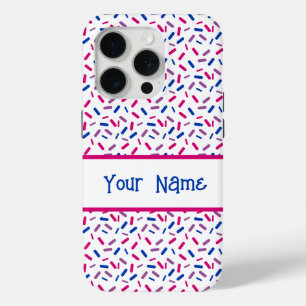 Funda Para iPhone 15 Pro Arcoiris rompen la bandera del Orgullo Bisexual
