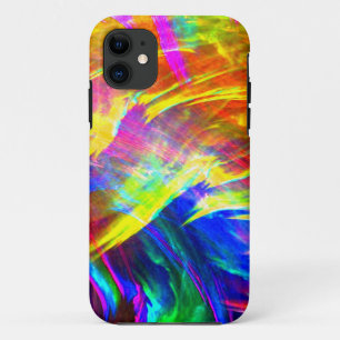 Funda Para iPhone 11 Arcoiris salpicado Resumen Arte vibrante colorido