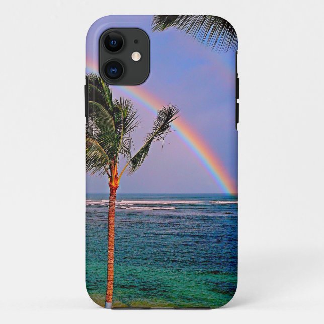 Funda De Case-Mate Para iPhone Arcoiris sobre el océano (Reverso)