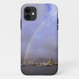 Funda Para iPhone 11 Arcoíris sobre Honolulu, Hawái, EE. UU.
