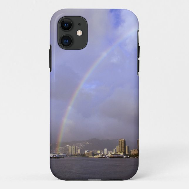 Funda De Case-Mate Para iPhone Arcoíris sobre Honolulu, Hawái, EE. UU. (Reverso)