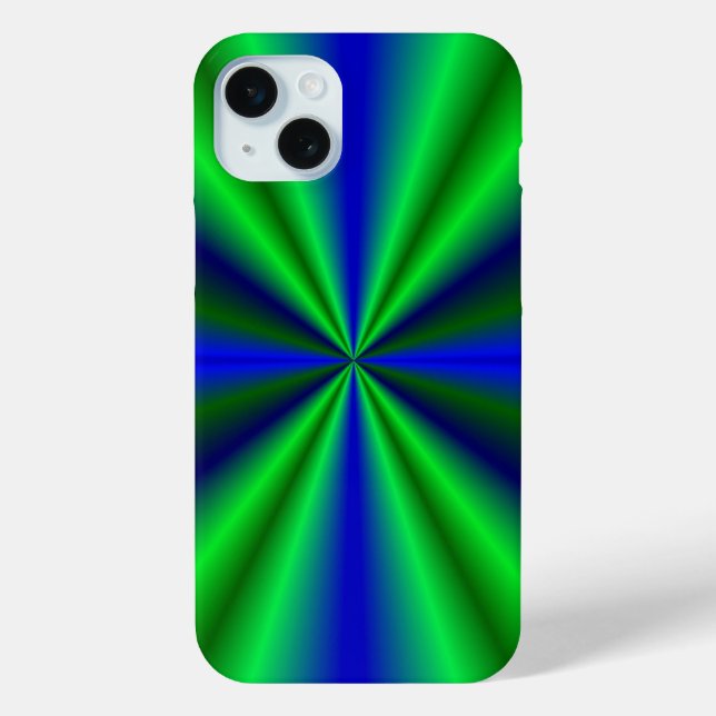 Funda De Case-Mate Para iPhone Arcoiris verde azul (Reverso )