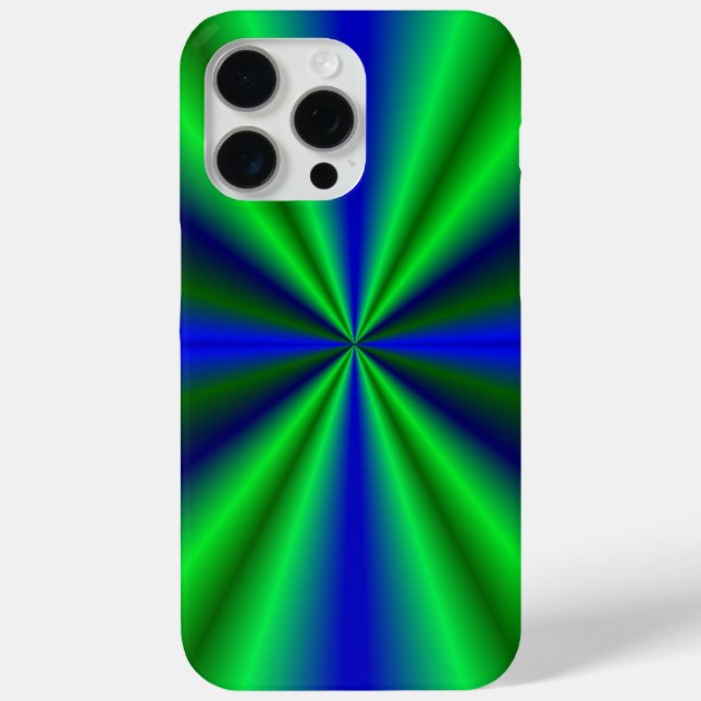Funda De Case-Mate Para iPhone Arcoiris verde azul (Reverso )