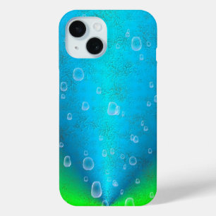 Funda Para iPhone 15 Arcoiris verde azul en optik de cuero de piel de e