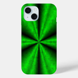 Funda Para iPhone 15 Arcoiris verde en optik de cuero de piel de elefan
