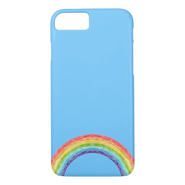 Funda De Case-Mate Para iPhone Arcoiris y cielo azul (Reverso)