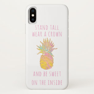 Funda Para iPhone X Arcoiris y piña de oro son piña