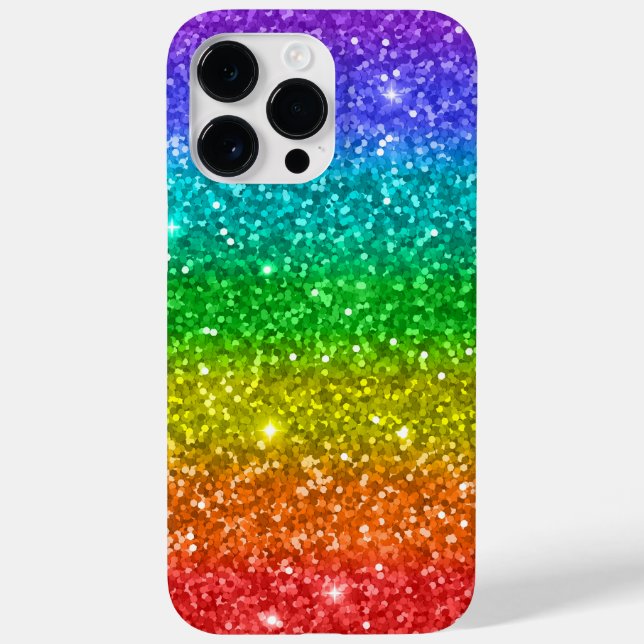 Funda De Case-Mate Para iPhone Arcoiris y Purpurina (Reverso)