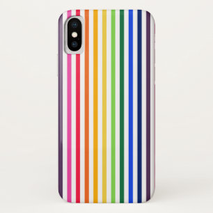 Funda Para iPhone X Arcoiris y rayas blancas