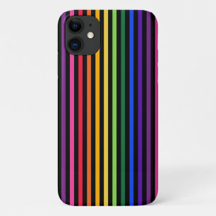 Funda Para iPhone 11 Arcoiris y rayas negras