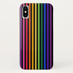 Funda Para iPhone X Arcoiris y rayas negras