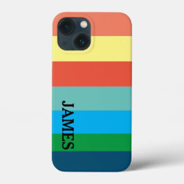 Funda Para iPhone 13 Mini Arcoiris y tu nombre estuche iPhone / iPad