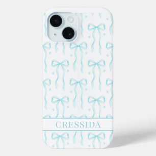 Funda Para iPhone 15 Arcos de Coqueta Aqua Monogramados