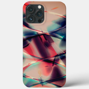 Funda Para iPhone 13 Pro Max Arcos rústicos sobre fondo rojo y azul