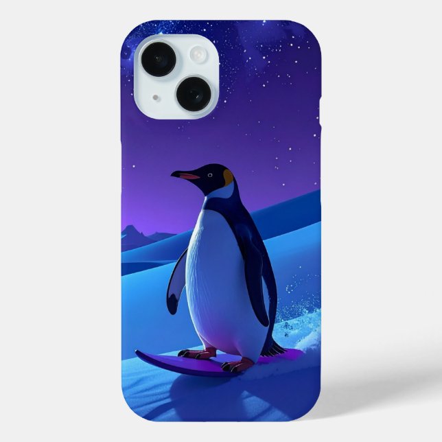 Funda De Case-Mate Para iPhone Arctic Night Penguin (Reverso )