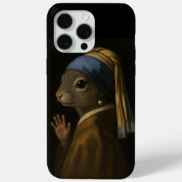 Funda Para iPhone 15 Pro Max Ardilla con el arete de perla 