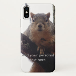 Funda Para iPhone X ardilla de Iphone mirando el estuche de tu teléfon