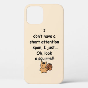 Funda Para iPhone 12 Ardilla de lapso de atención corto Humorístico