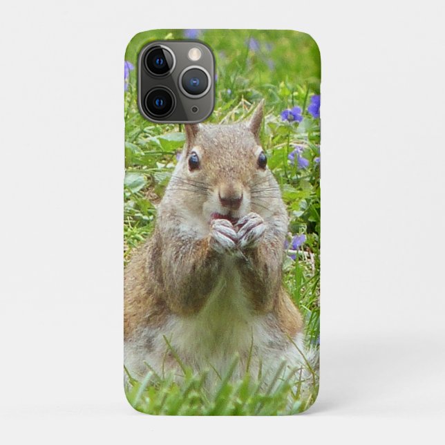 Funda De Case-Mate Para iPhone Ardilla Entre Violetas Salvajes (Reverso)