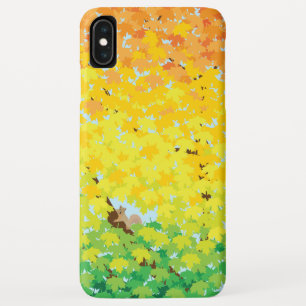 Funda Para iPhone XS Max Ardilla linda en árbol de arce en el ilustracion