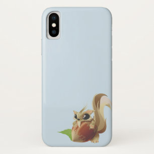 Funda Para iPhone X Ardilla que sostiene la avellana