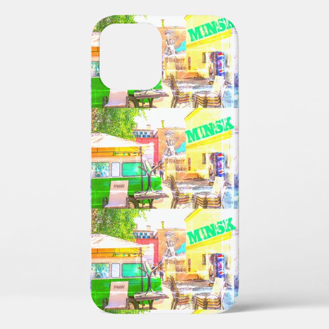 Funda De Case-Mate Para iPhone Área de graffiti de arquitectura de Minsk Belarus (Reverso )