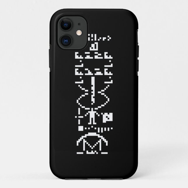 Funda De Case-Mate Para iPhone Arecibo Binary Message 1974 (Reverso)
